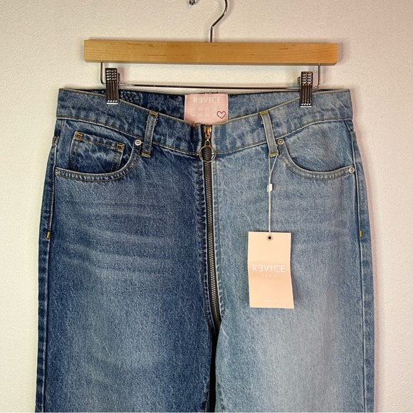 NWT Revice Ying Yang All Around Zipper High Rise Jeans Two Tone 32 - Picture 5 of 14